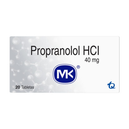 Propanolol 40 mgs 20 tabletas mk 1