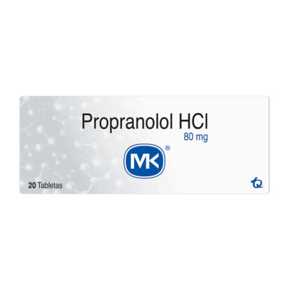 Propanolol 80 mgs 20 tabletas mk 1