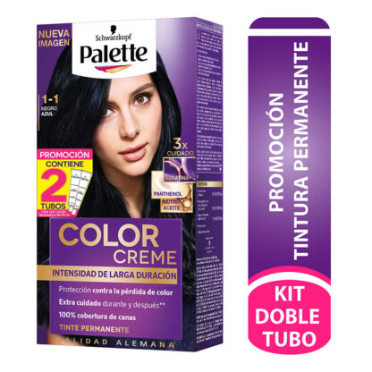 Palette Color Creme Kit 1-1 Negro Azul + Dt 1