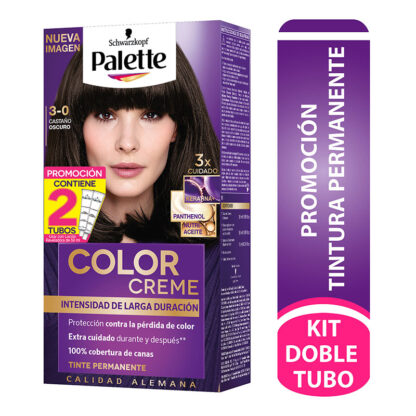 Palette Color Creme Kit 3-0 Castaño Oscuro + Dt 1