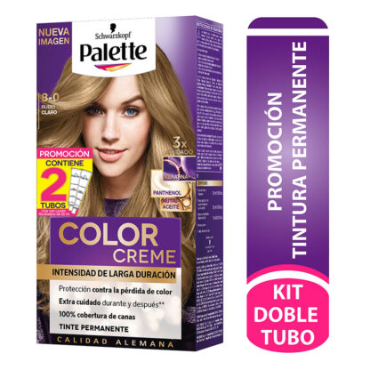 Palette Color Creme Kit 8-0 Rubio Claro + Dt 1