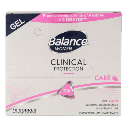 Desodorante Balance Gel Mujer Protección Clinical 16 Sobres + 2 Sobres M 1