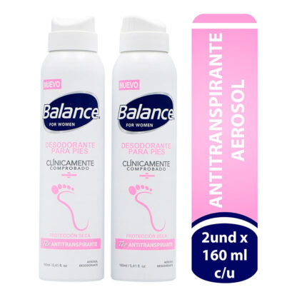 2 Desodorantes Balance Spray Clinical Pies M 160 Precio Especial 1