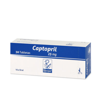 Captopril 25 Mg 30 Tabletas Rc 1